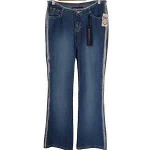 Revolt Vintage Y2K Revolt "Glam Stripe" Fit and Flare Jeans: Size: 7 Junior